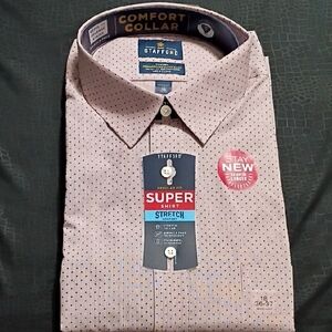 Stafford Men's Comfort Collar Dress Shirt - Burgundy